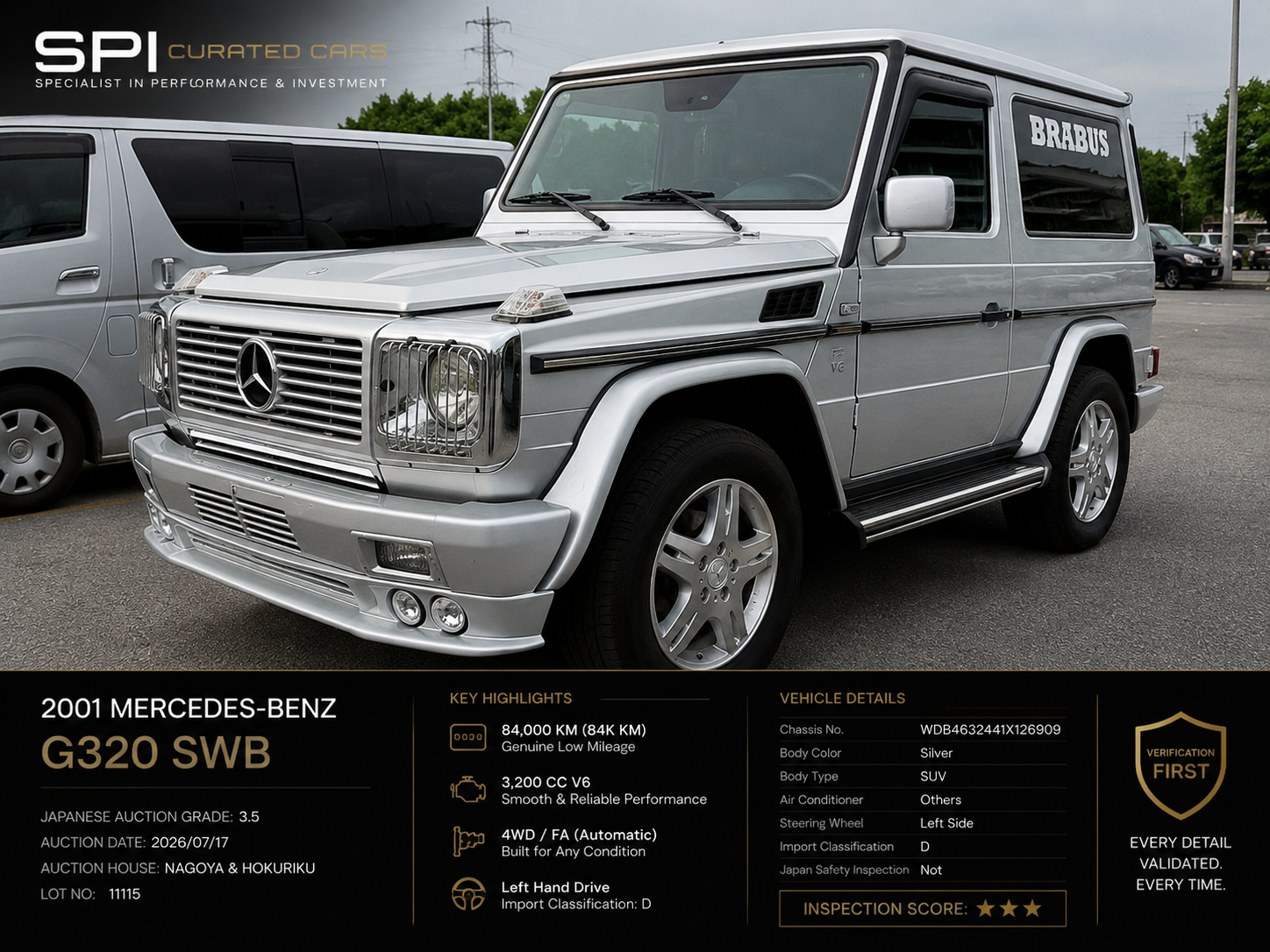 2001 MB G320 SWB